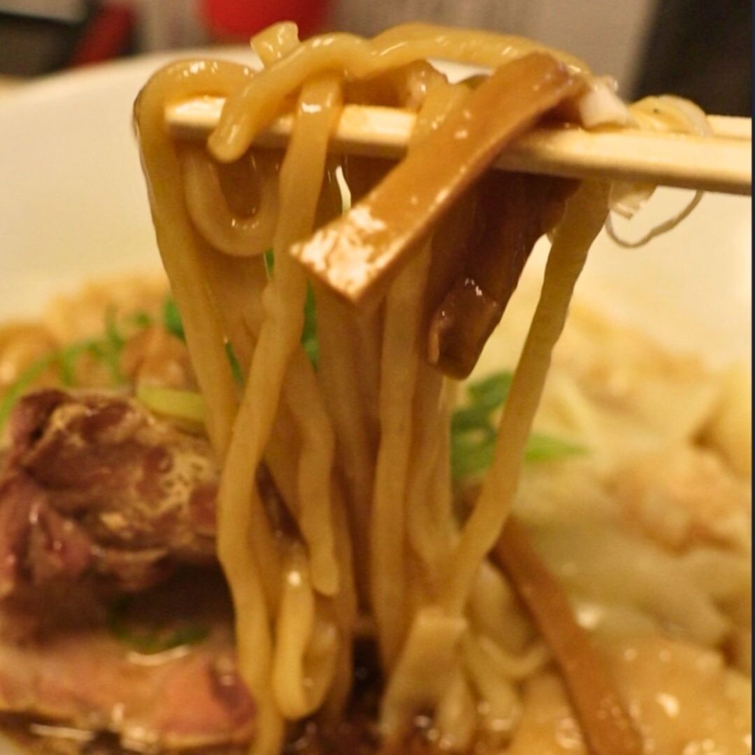 麦の面の麺のアップ写真